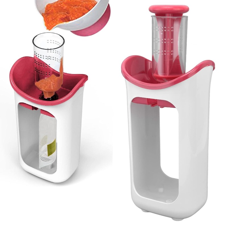 Baby Food Packaging - ベビーフードスクイーズステーション、10個の保存袋付き、新生児用フルーツコンテナ収納ベビーフードミル用フードスクイーザーディスペンサー