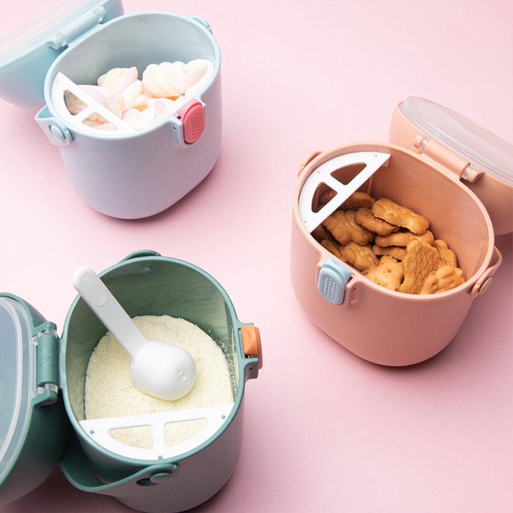 Snack Cup Toddler - ポータブルベビーフード収納ボックス,Bpaフリー,式ディスペンサー,子供用ミルクパウダーボックス,幼児用スナックカップ容器