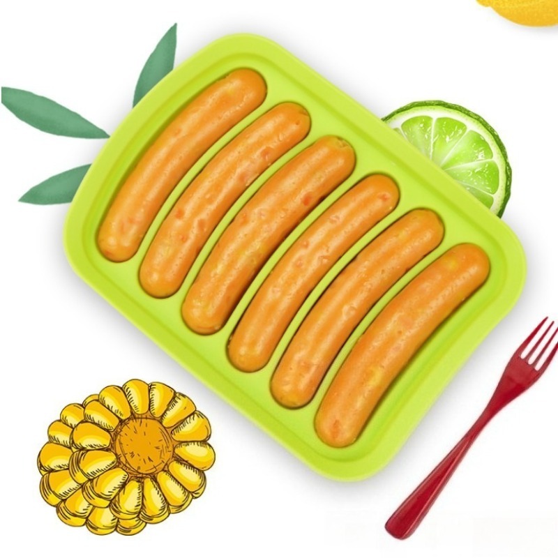 Baby Food Dogs - 新しい1個DIY食品グレードシリコンソーセージ型ベビーフードサプリメントツール自家製ホットドッグハムソーセージベーキング型ソーセージ型