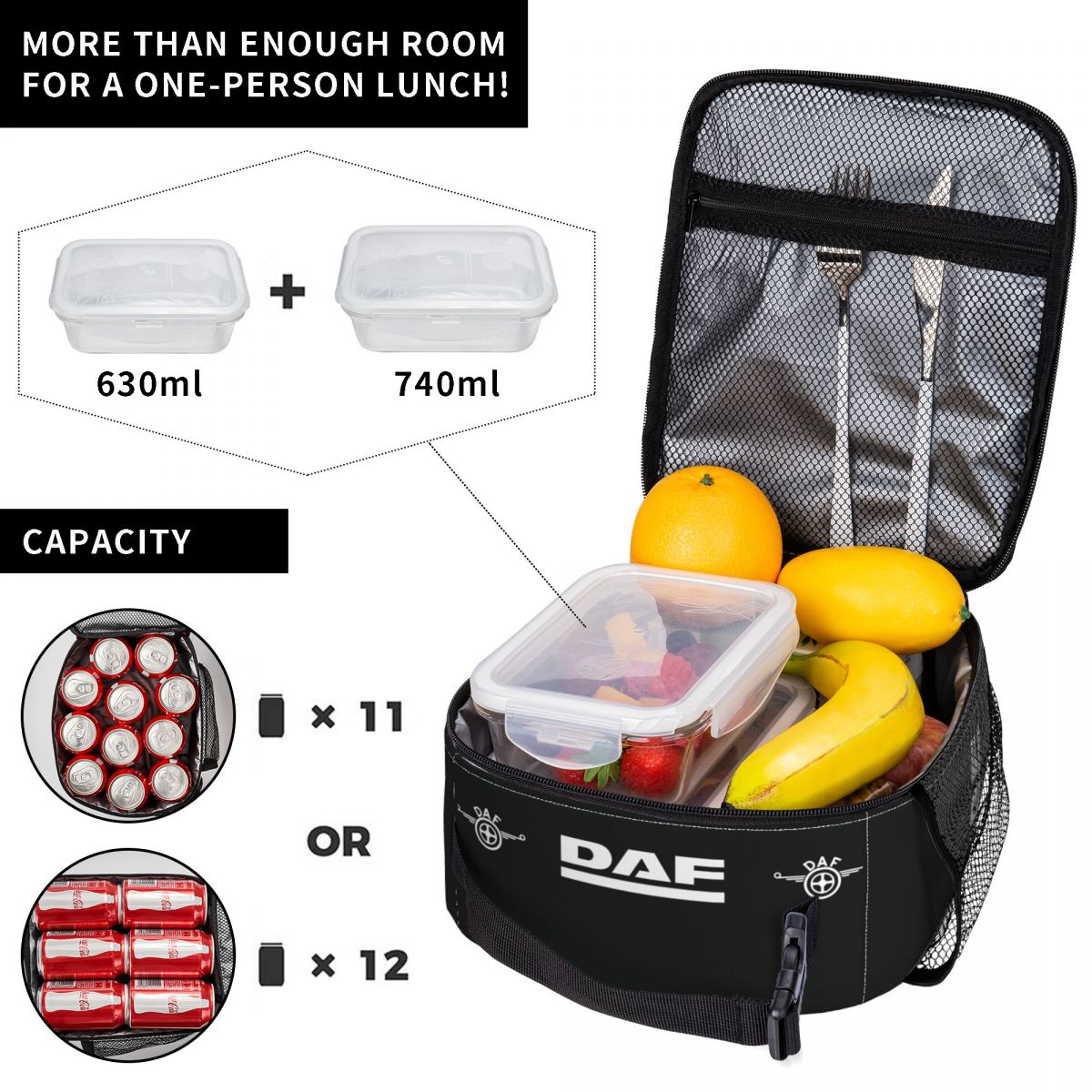 Daf トラック クラシック カー ロゴ 断熱ランチバッグ  - Baby Food Logo のレビューと価格