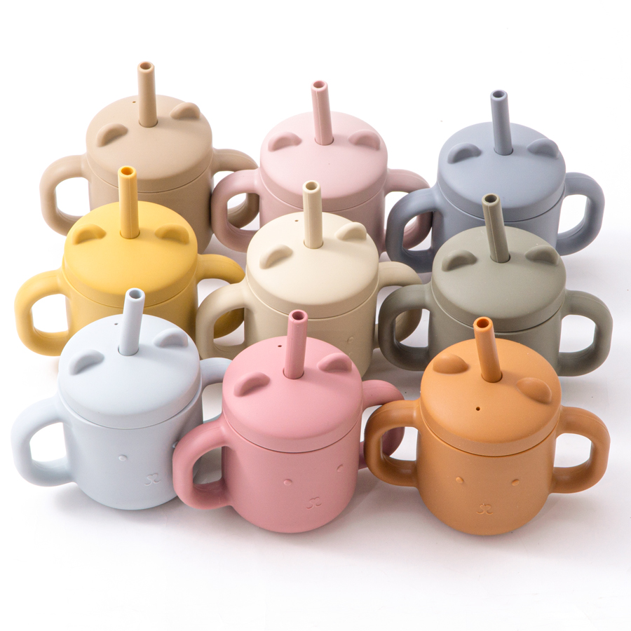 赤ちゃん用シリコンストローカップ、Bpaフリー、ポータブルフ - Snack Cup Toddler のレビューと価格