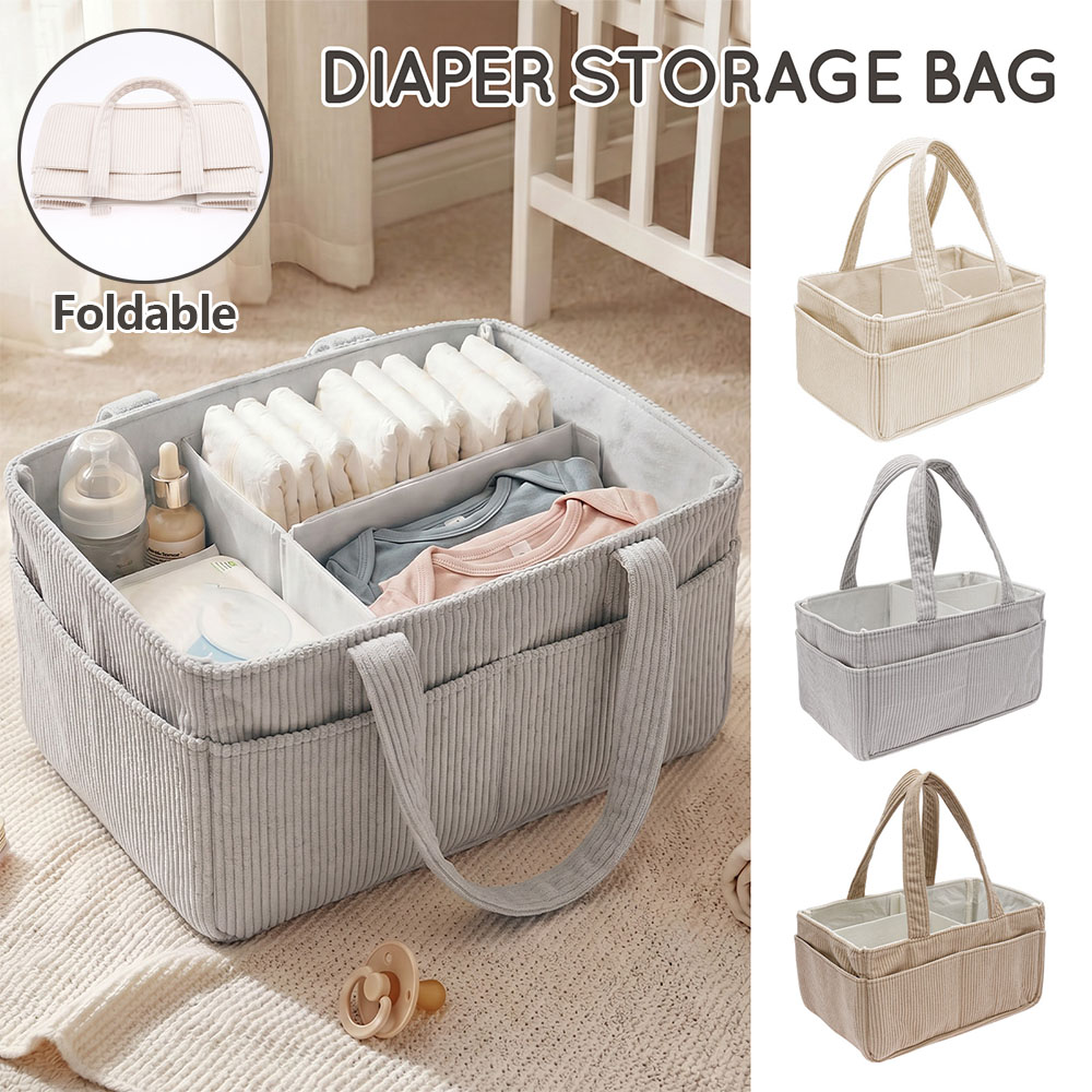 ポータブルベビーおむつ収納オーガナイザー ソフトコーデュロイ - Baby Food Organizer のレビューと価格
