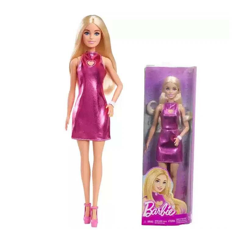 本物のバービー人形ファッションニスタブロンドヘアピンクドレス - Baby Food Doll のレビューと価格