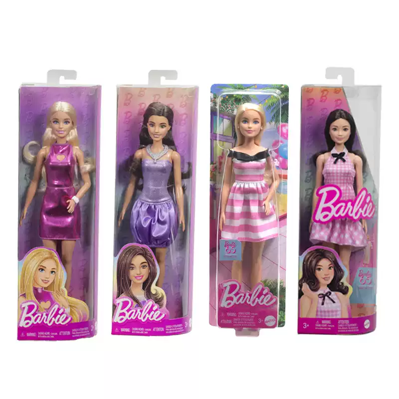 本物のバービー人形ファッションニスタブロンドヘアピンクドレス - Baby Food Doll のレビューと価格