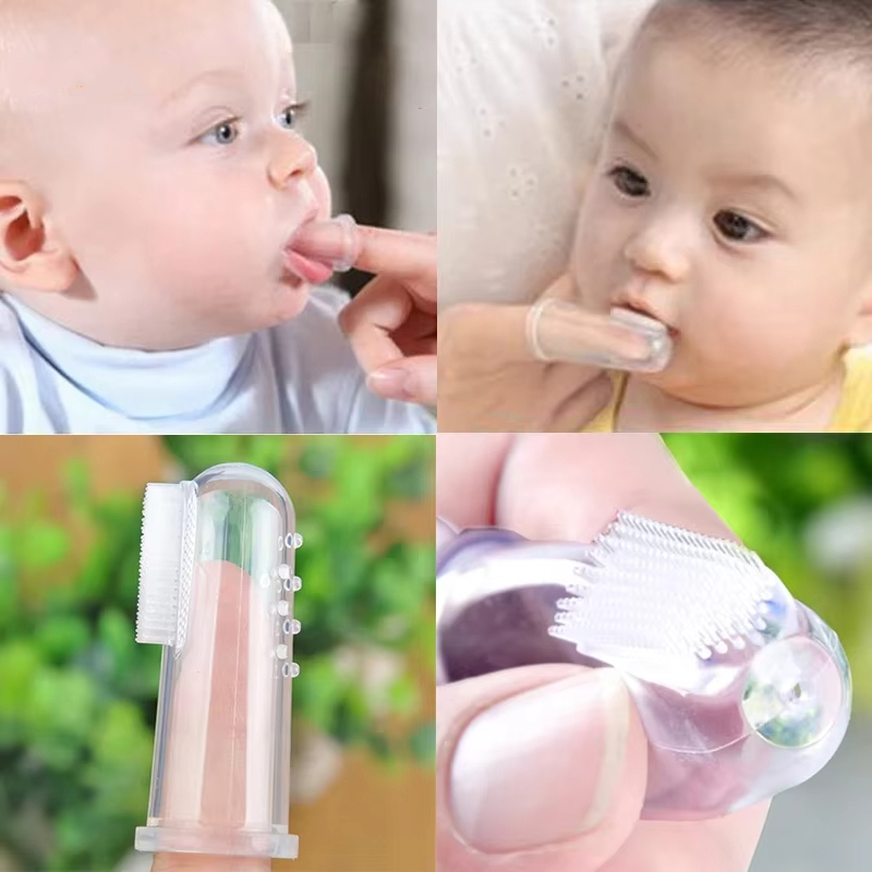 柔らかいシリコン製ペット用指歯ブラシ、赤ちゃん、子供、犬、猫 - Baby Food Dogs のレビューと価格