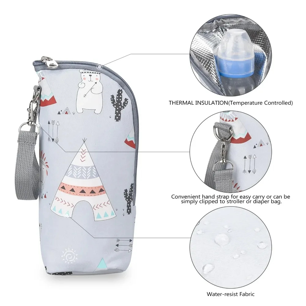 哺乳瓶ウォーマーバッグポータブル幼児用哺乳瓶アルミ箔断熱外出 - Baby Food Zip Lock Bag のレビューと価格