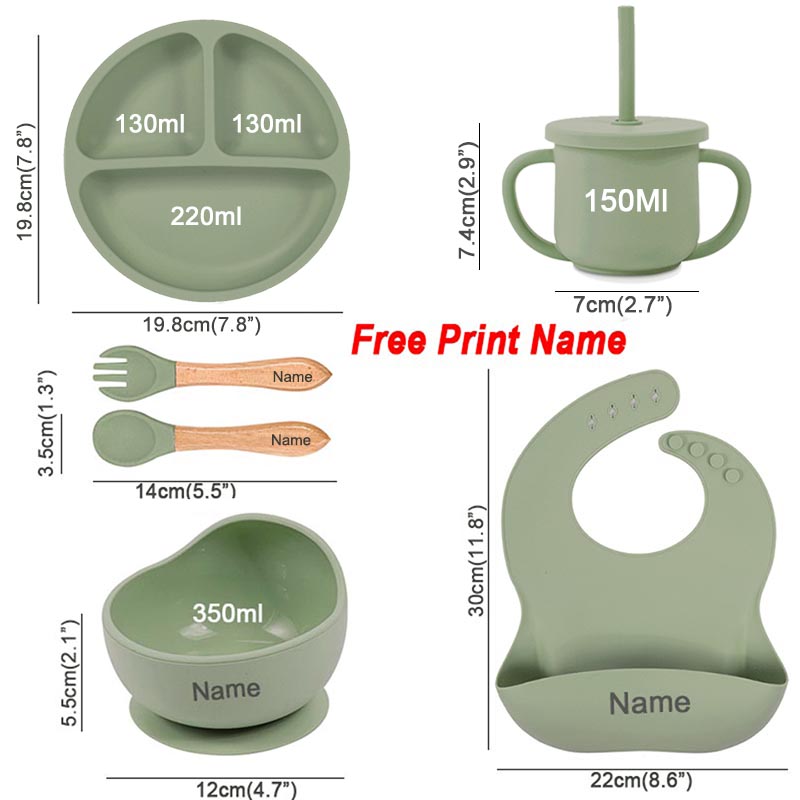 赤ちゃん用シリコンカップ,子供用食器,カスタマイズ可能な名前 - Baby Food Utensils のレビューと価格