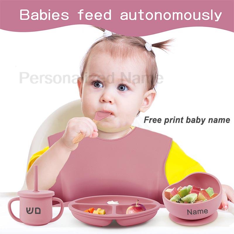 赤ちゃん用シリコンカップ,子供用食器,カスタマイズ可能な名前 - Baby Food Utensils のレビューと価格