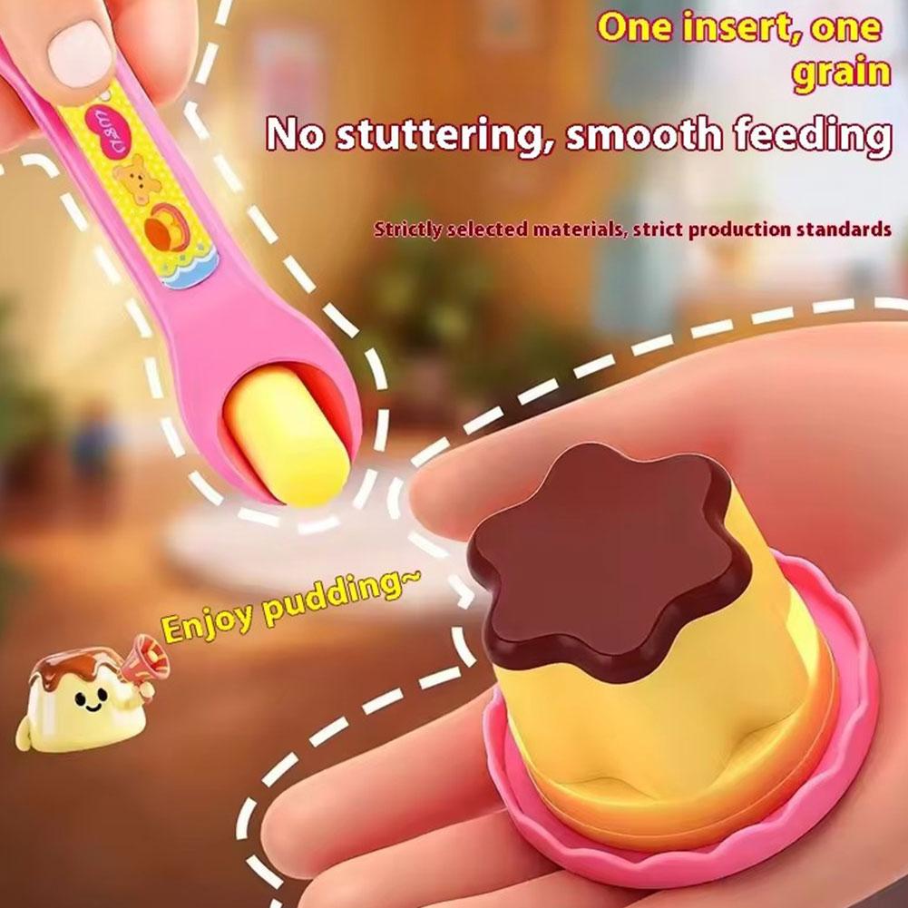 ごっこ遊びプリンのおやつセット 魔法のスプーン付き 模擬食品 - Baby Food Doll のレビューと価格
