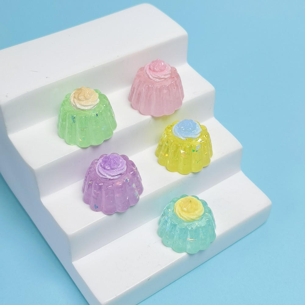 ミニチュアスパンコールクリームゼリーケーキ樹脂オーナメントD - Baby Food Doll のレビューと価格