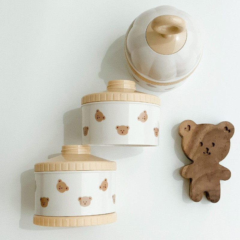 かわいいクマの粉ミルクボックス離乳食アクセサリー新生児 3  - Baby Food Organizer のレビューと価格