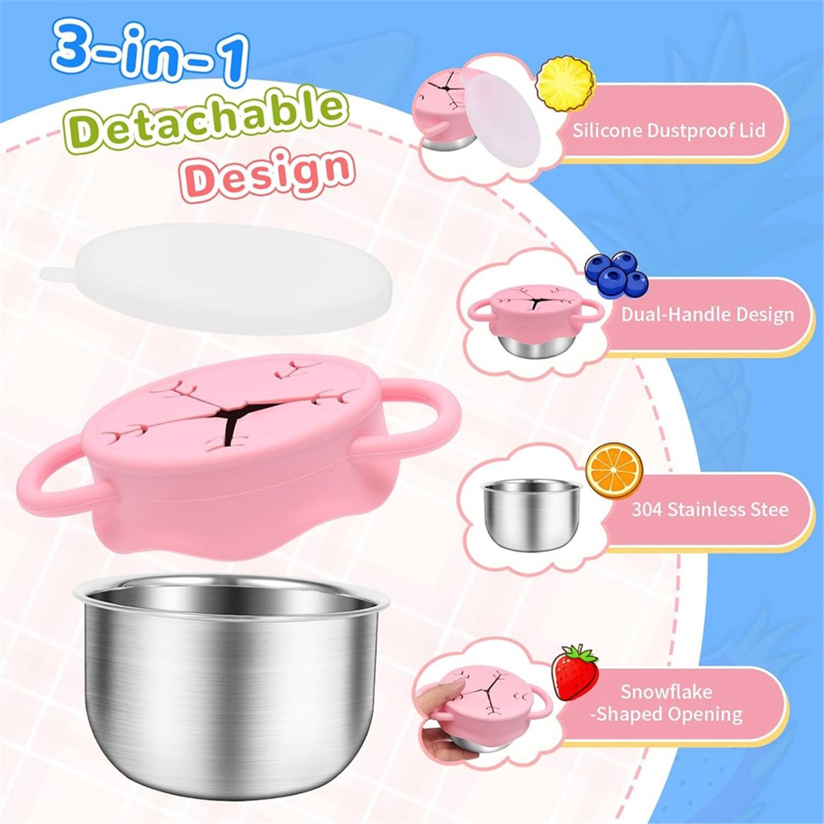 2026年新発売 2個パック 幼児用スナック容器 -13.5 - Snack Cup Toddler のレビューと価格