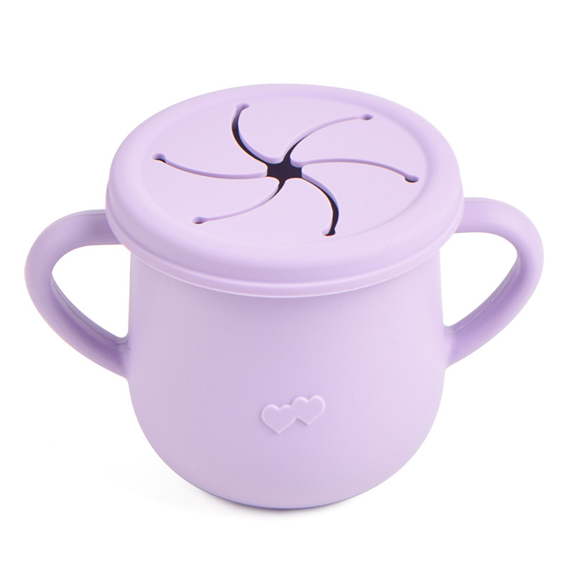 ベビーシリコーン給餌カップポータブル箸置きシッピー食品食品グ - Snack Cup Toddler のレビューと価格