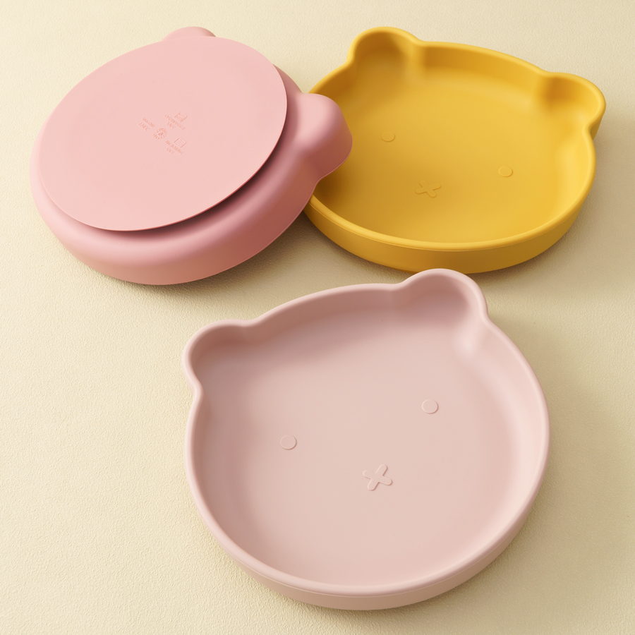1PC シリコーンベビー食器吸引ダイニングプレート漫画クマの - Baby Food Utensils のレビューと価格