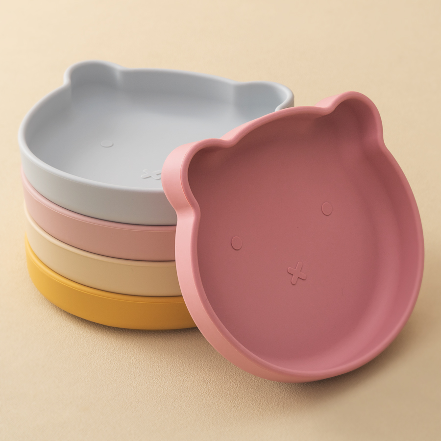 1PC シリコーンベビー食器吸引ダイニングプレート漫画クマの - Baby Food Utensils のレビューと価格