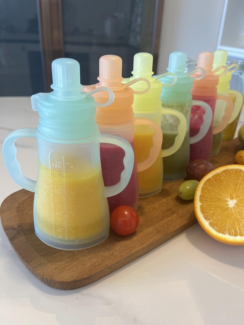 新しい再利用可能なシリコン製母乳保存バッグ、漏れ防止、吸引可 - Baby Food Packaging のレビューと価格
