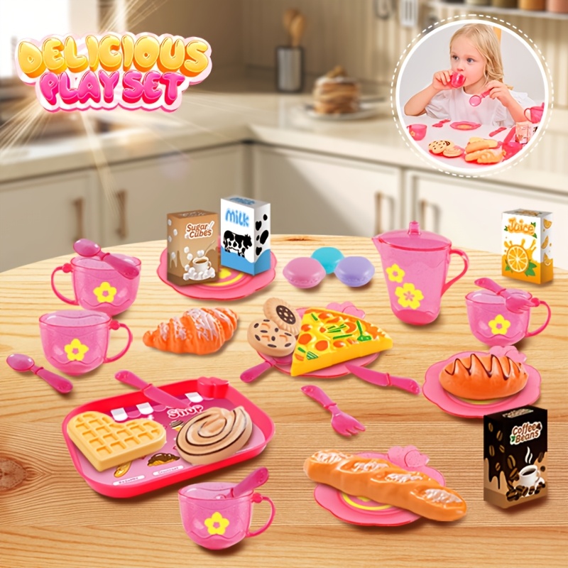 33個入り キッズ ピンク/パープル ティーパーティーごっこ - Baby Food Doll のレビューと価格
