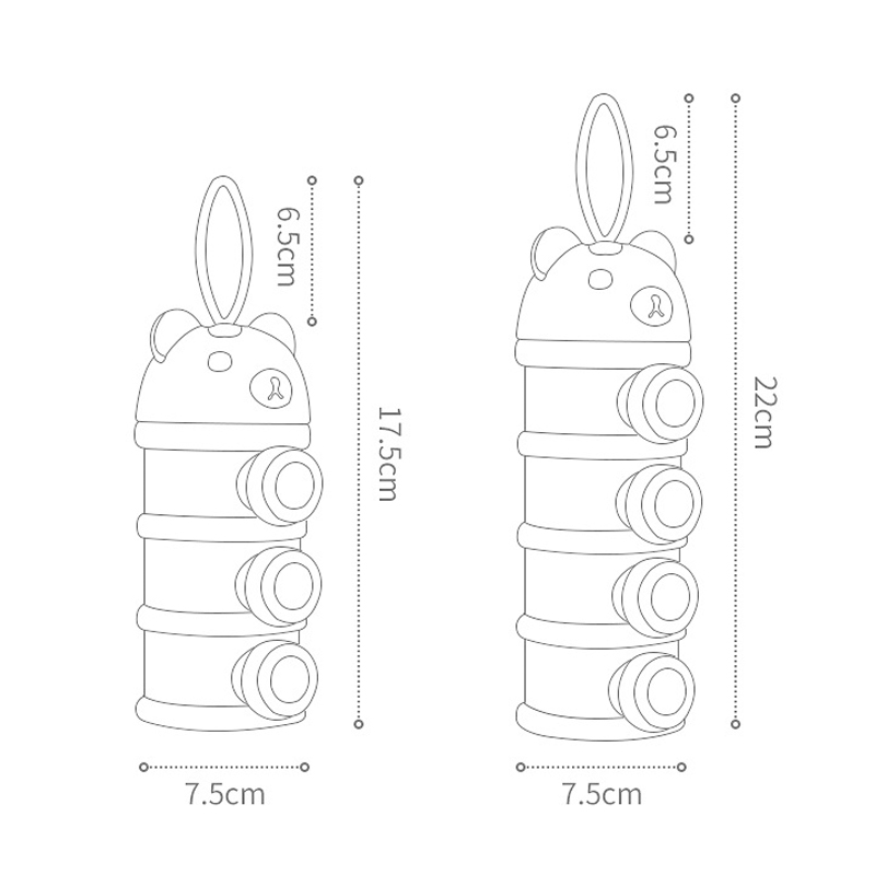 ストレージ 3/4 層ポータブル食品容器粉ミルクパウダーカー - Baby Food Organizer のレビューと価格