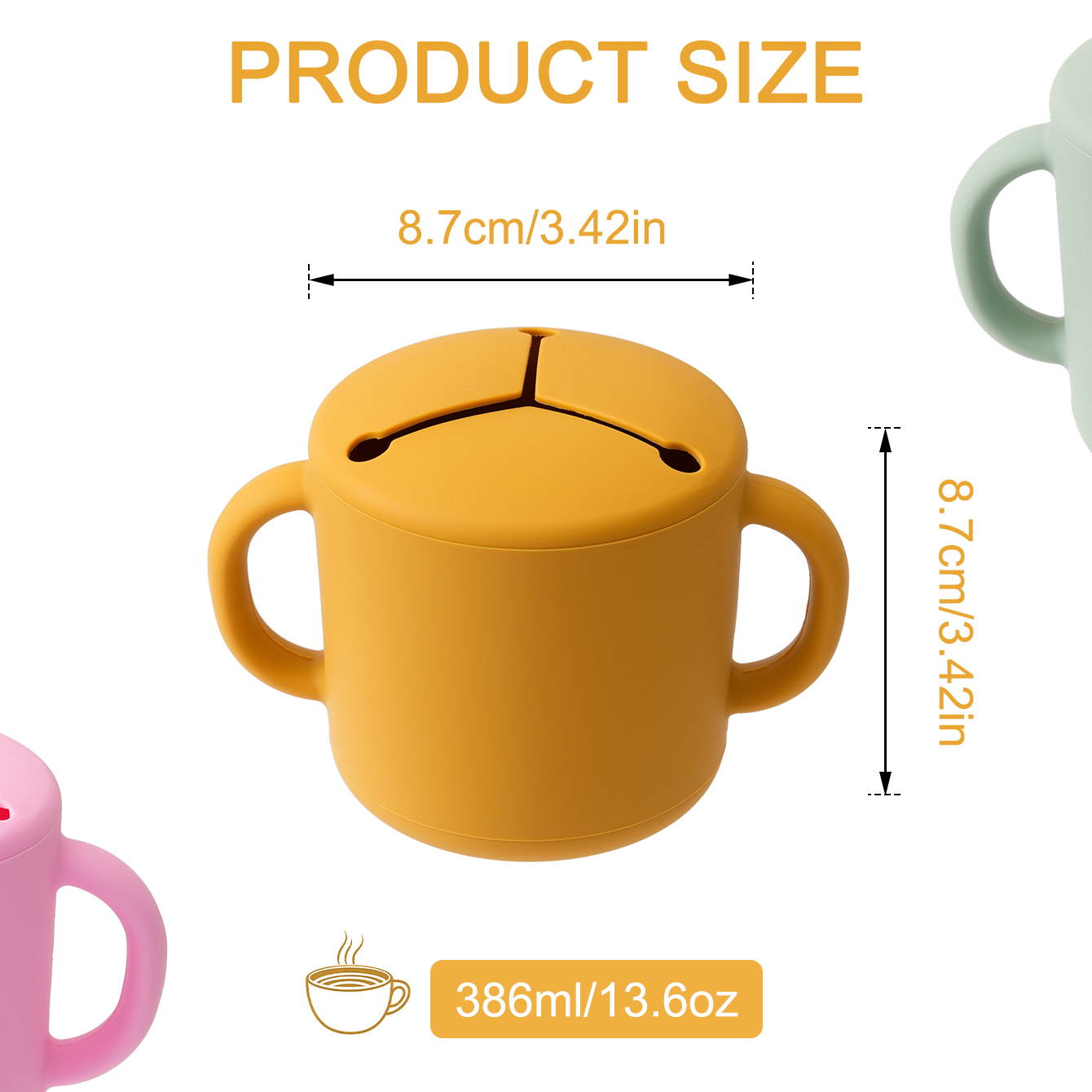 1 個ベビーシリコーンダブルハンドルスナックカップ BPA  - Snack Cup Toddler のレビューと価格