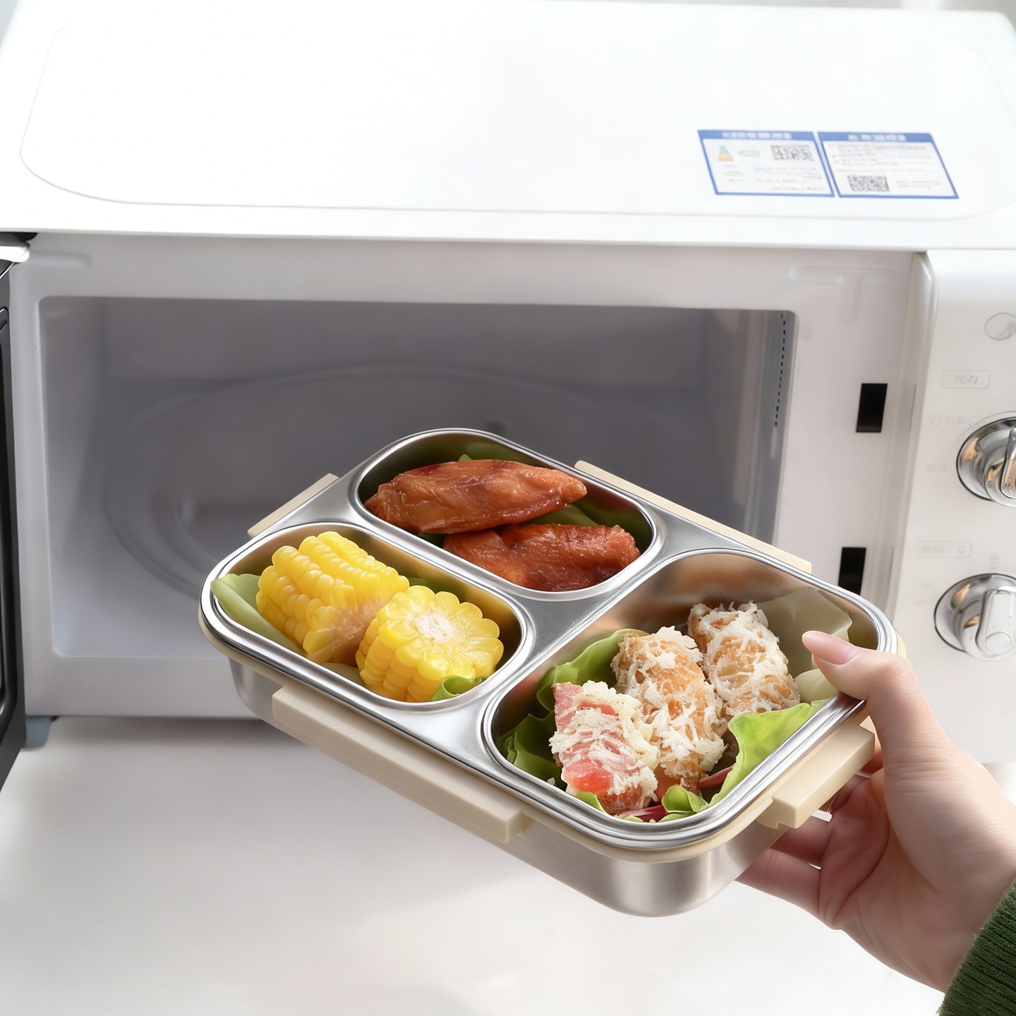 大容量漫画柄子供用ランチボックス、ハンドル付き、持ち運び可能 - Baby Food Organizer のレビューと価格